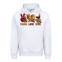 White Peace Love Wine Urban Hoodie - BundleAndBundleShop
