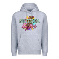 Heather Grey mother hustler lightning bolt Premium Hoodie - NancyCooperArtShop