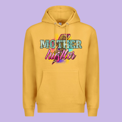 Mother Hustler Lightning Bolt Premium Hoodie Designed By Nancycooperartshop