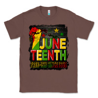 Chestnut juneteenth fist free ish since 1865 with background Classic Tee - HRA Design Shop