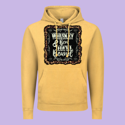 Whiskey Bent Hell Bound Black Vintage Hoodie Designed By Adodesignshop
