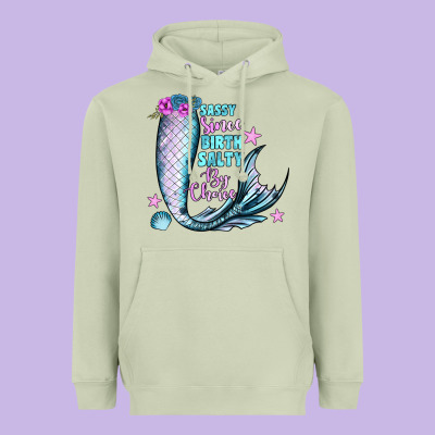 Sassy Since Birth Salty By Choice Heavyweight Hoodie Designed By Jahusdesignshop