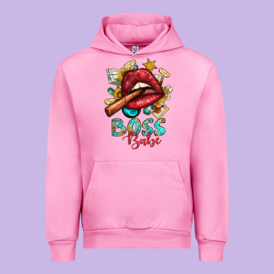 Western Boss Babe Cigar Lip Urban Hoodie Designed By Bundleandbundleshop