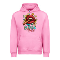 Fuchsia Pink Western Boss Babe Cigar Lip Urban Hoodie - BundleAndBundleShop
