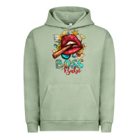 Pigment Oil Green Western Boss Babe Cigar Lip Urban Hoodie - BundleAndBundleShop