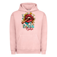 Pigment Salmon Western Boss Babe Cigar Lip Urban Hoodie - BundleAndBundleShop