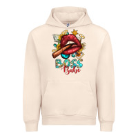 Sandshell Western Boss Babe Cigar Lip Urban Hoodie - BundleAndBundleShop