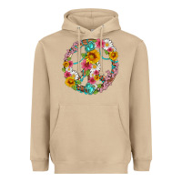 Mushroom floral peace sign with gemstone Heavyweight Hoodie - Artiststas