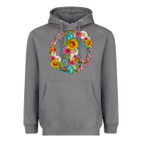 Storm floral peace sign with gemstone Heavyweight Hoodie - Artiststas