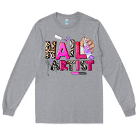Heather Grey nail artist Long Sleeve Tee - AdoDesignShop
