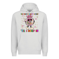 Dove Grey the party don t start til i drop in Premium Hoodie - MaliasSmallBusiness