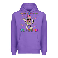 Purple the party don t start til i drop in Premium Hoodie - MaliasSmallBusiness