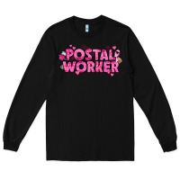 Black Breast Cancer Postal Worker Long Sleeve Tee - texasbilliewilder