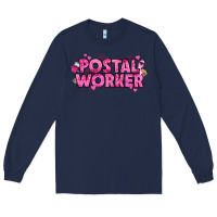 Navy Breast Cancer Postal Worker Long Sleeve Tee - texasbilliewilder