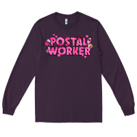 Plum Breast Cancer Postal Worker Long Sleeve Tee - texasbilliewilder