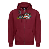 Burgundy ky yall western Zipper Hoodie - CowhideDigitalArt
