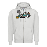 Dove Grey ky yall western Zipper Hoodie - CowhideDigitalArt