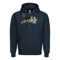 Navy ky yall western Zipper Hoodie - CowhideDigitalArt