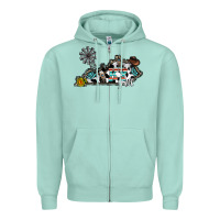 Seafoam ky yall western Zipper Hoodie - CowhideDigitalArt