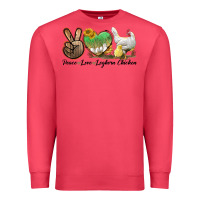 Cardinal Peace Love Leghorn Chicken Premium Sweatshirt - LillyAllenDesigns