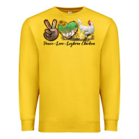 Lemon Peace Love Leghorn Chicken Premium Sweatshirt - LillyAllenDesigns