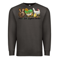 Smoke Peace Love Leghorn Chicken Premium Sweatshirt - LillyAllenDesigns