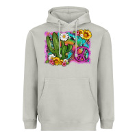 Moon Dust cactus peace sign flowers and tie dye Heavyweight Hoodie - Artiststas