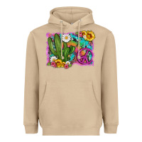 Mushroom cactus peace sign flowers and tie dye Heavyweight Hoodie - Artiststas