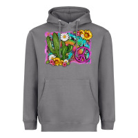 Storm cactus peace sign flowers and tie dye Heavyweight Hoodie - Artiststas