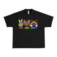 Black peace love pride Urban Heavy Tee - Zillion Design Studio