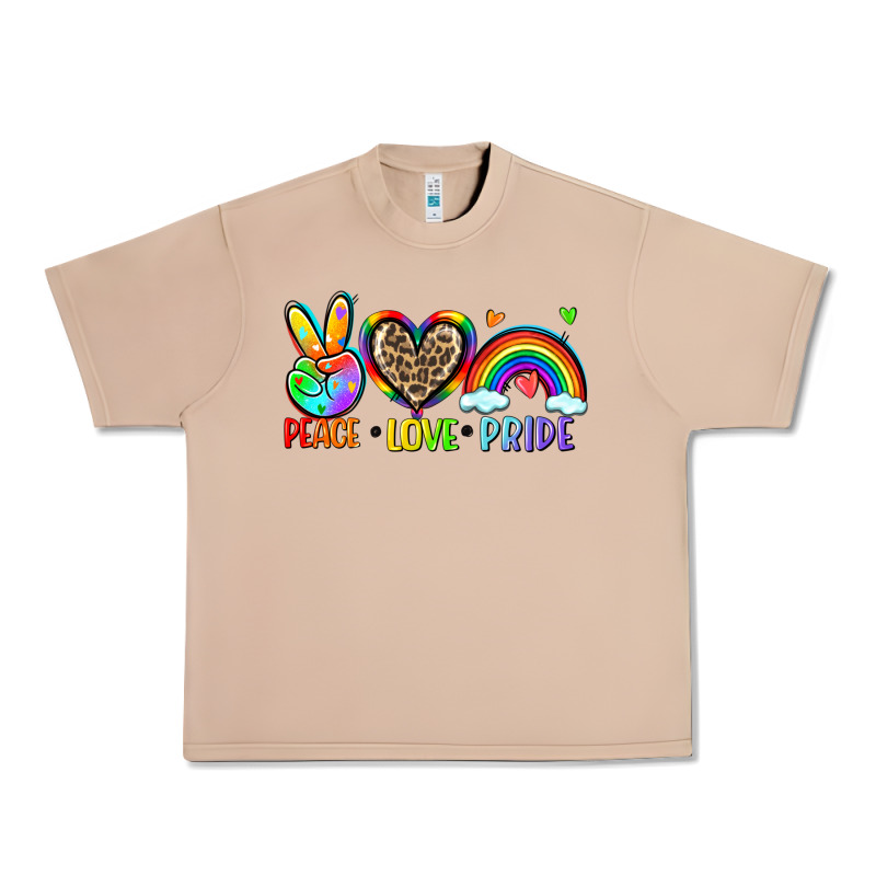 Peace Love Pride Urban Heavy Tee by Zillion Design Studio | Teevron