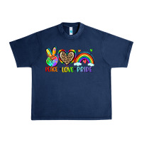 Navy peace love pride Urban Heavy Tee - Zillion Design Studio