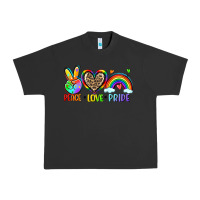 Pigment Black peace love pride Urban Heavy Tee - Zillion Design Studio