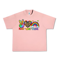 Salmon peace love pride Urban Heavy Tee - Zillion Design Studio