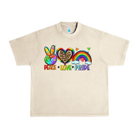 Sandshell peace love pride Urban Heavy Tee - Zillion Design Studio
