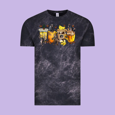 Monkey Coffee Cups Vintage Tee Designed By Texasbilliewilder