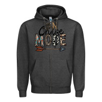 Charcoal Heather on cruise mode Zipper Hoodie - CowhideDigitalArt