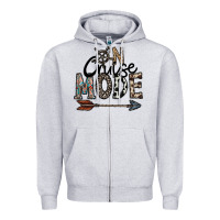 Heather Grey on cruise mode Zipper Hoodie - CowhideDigitalArt