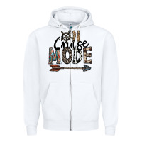 White on cruise mode Zipper Hoodie - CowhideDigitalArt