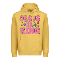 Antique Gold jesus is king Premium Hoodie - MaliasSmallBusiness