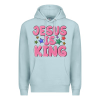 Blue Mist jesus is king Premium Hoodie - MaliasSmallBusiness