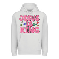 Dove Grey jesus is king Premium Hoodie - MaliasSmallBusiness