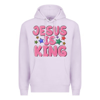 Lilac jesus is king Premium Hoodie - MaliasSmallBusiness