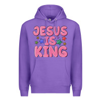 Purple jesus is king Premium Hoodie - MaliasSmallBusiness