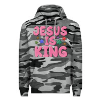 Slate Camo jesus is king Premium Hoodie - MaliasSmallBusiness