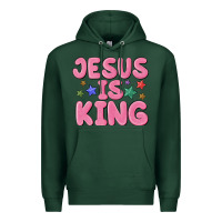 Sports Green jesus is king Premium Hoodie - MaliasSmallBusiness