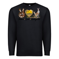 Black Peace Love Kangaroo Premium Sweatshirt - LillyAllenDesigns