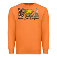 Carrot Peace Love Kangaroo Premium Sweatshirt - LillyAllenDesigns