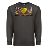 Smoke Peace Love Kangaroo Premium Sweatshirt - LillyAllenDesigns