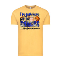 Vintage Mustard i'm just here for the snacks #basketball brother Vintage Tee - Zillion Design Studio